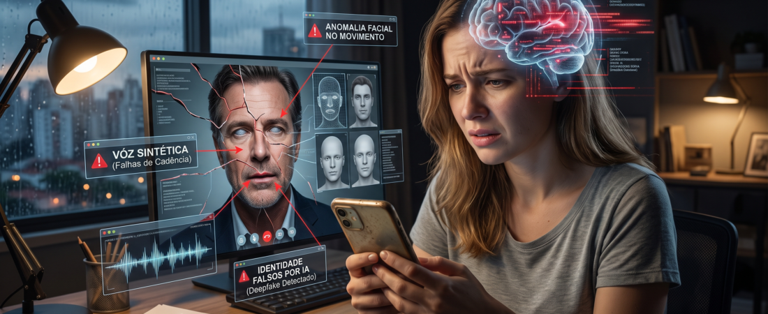 Você não pode mais acreditar nos seus olhos: 5 passos para identificar Deepfakes e Golpes de IA em 2026