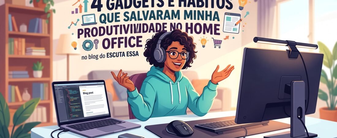 4 Gadgets e Hábitos que Salvaram Minha Produtividade no Home Office
