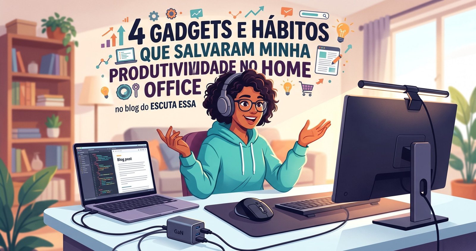 4 Gadgets e Hábitos que Salvaram Minha Produtividade no Home Office