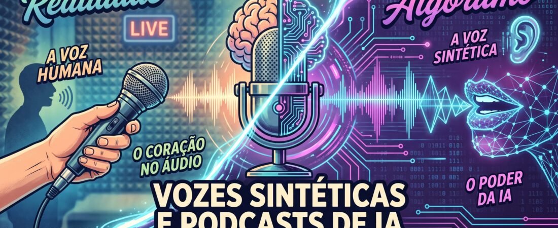 Vozes Sintéticas e Podcasts de IA: Onde Termina a Realidade e Começa o Algoritmo?