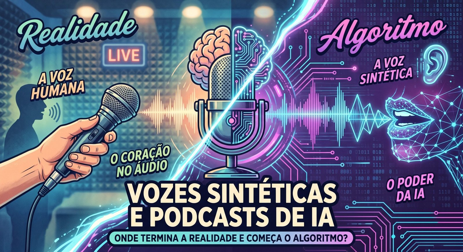 Vozes Sintéticas e Podcasts de IA: Onde Termina a Realidade e Começa o Algoritmo?